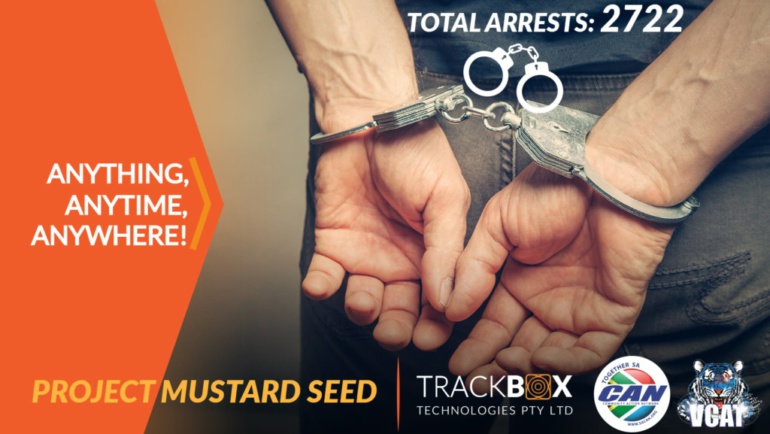 Project Mustard Seed, the total number of arrests – August 2020